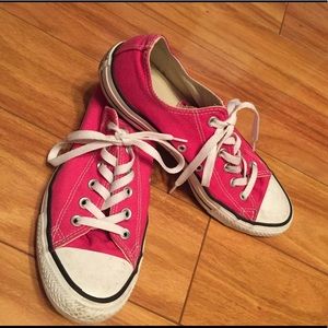 Pink Converse All-Star Unisex Low Tops - size 10
